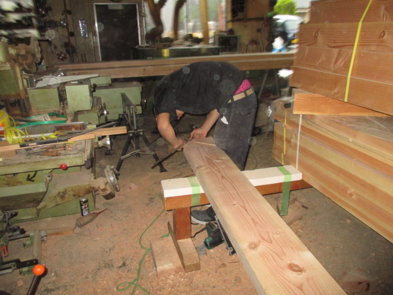 木材の手加工　群馬県嬬恋村の住宅